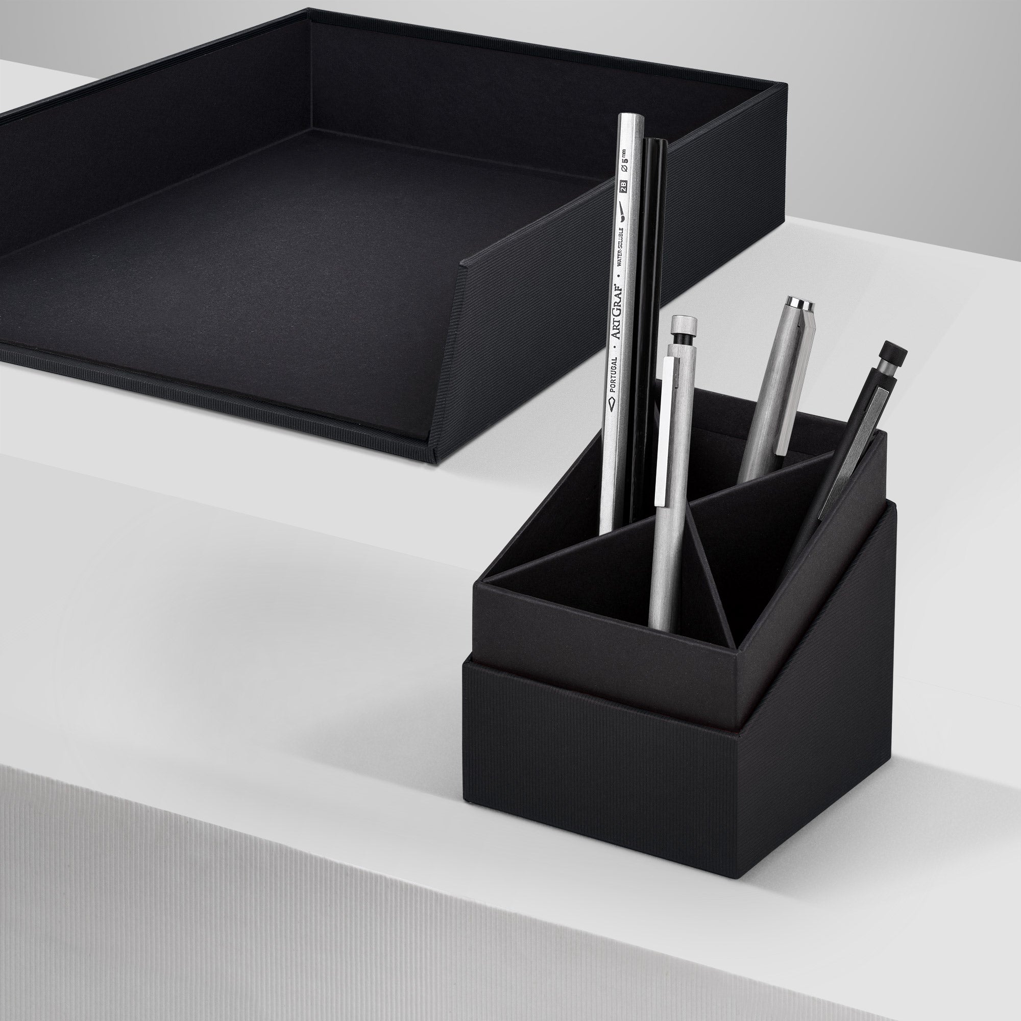 r-ssler-s-o-h-o-ablagekorb-briefablage-a4-schwarz-stapelbar image 4