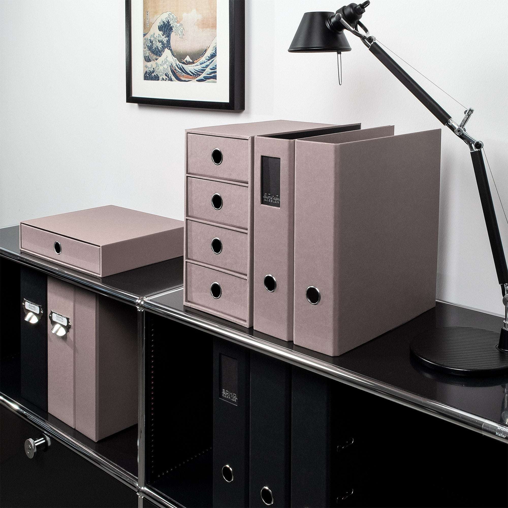r-ssler-s-o-h-o-schubladenbox-a4-querformat-1-fach-taupe image 5