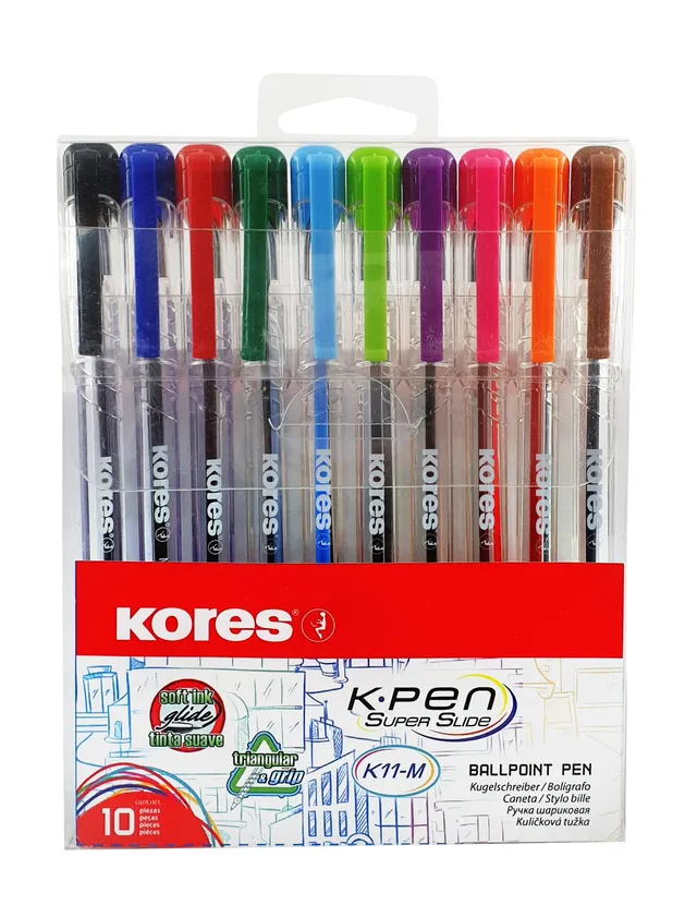 kores-k11-kugelschreiber-farbig-1-0-mm-10er-pack-semi-gel image 1