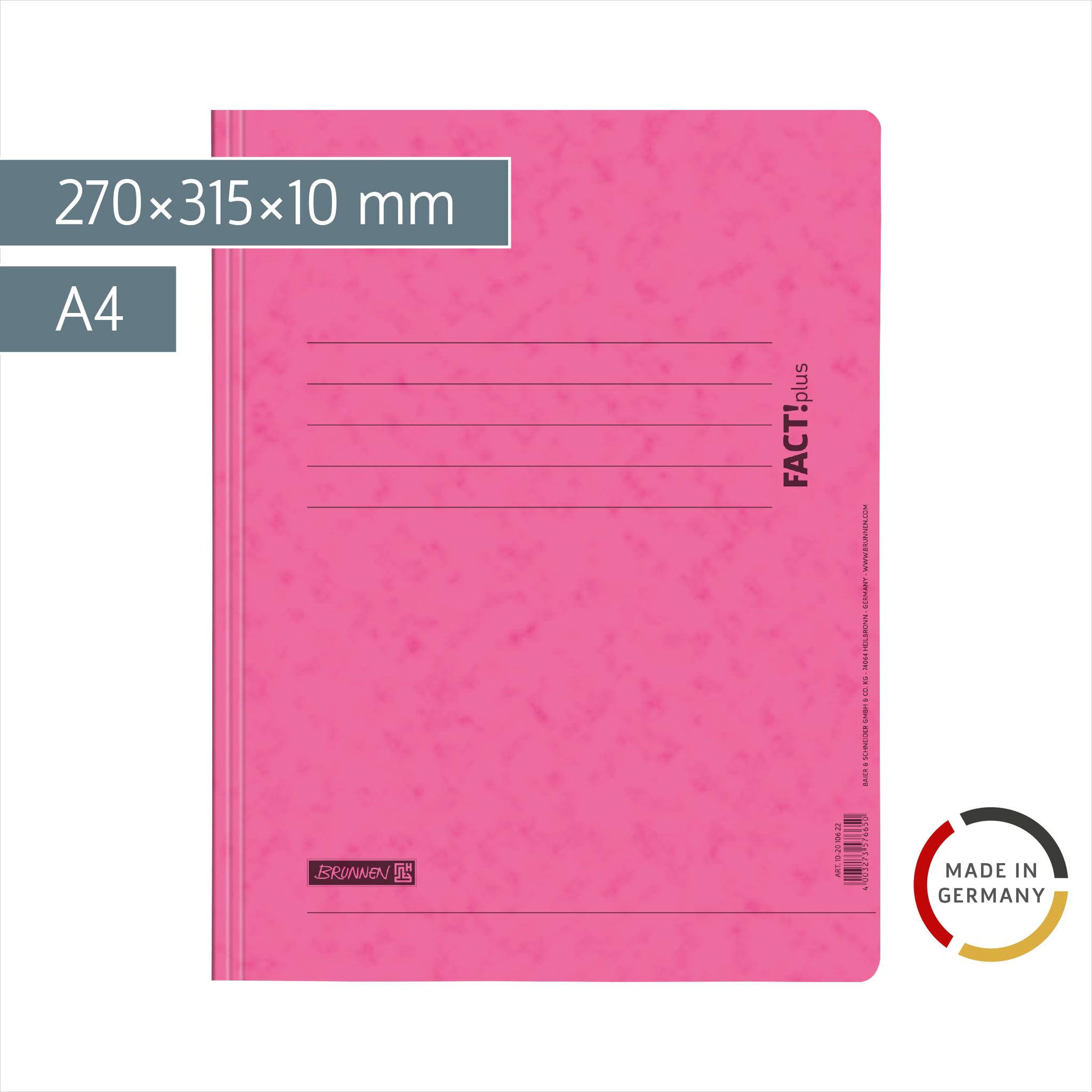 brunnen-schnellhefter-fact-plus-a4-rosa-schnellhefter-pressspankarton image 2