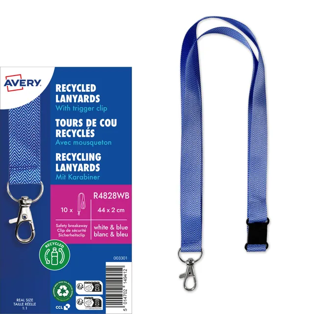 avery-zweckform-r4828wb-schl-sselband-44x2cm-blau-wei-10-st-ck-lanyard-set image 1