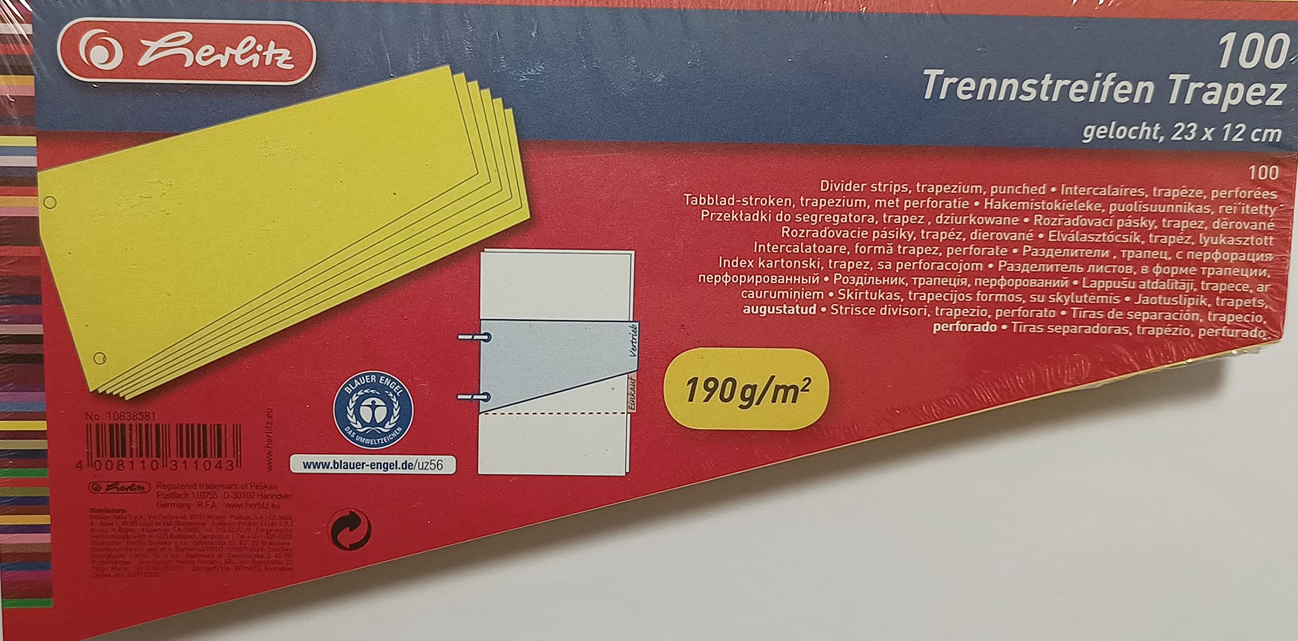 herlitz-10838381-trennstreifen-trapez-120x230-mm-gelb-100-st-ck image 7