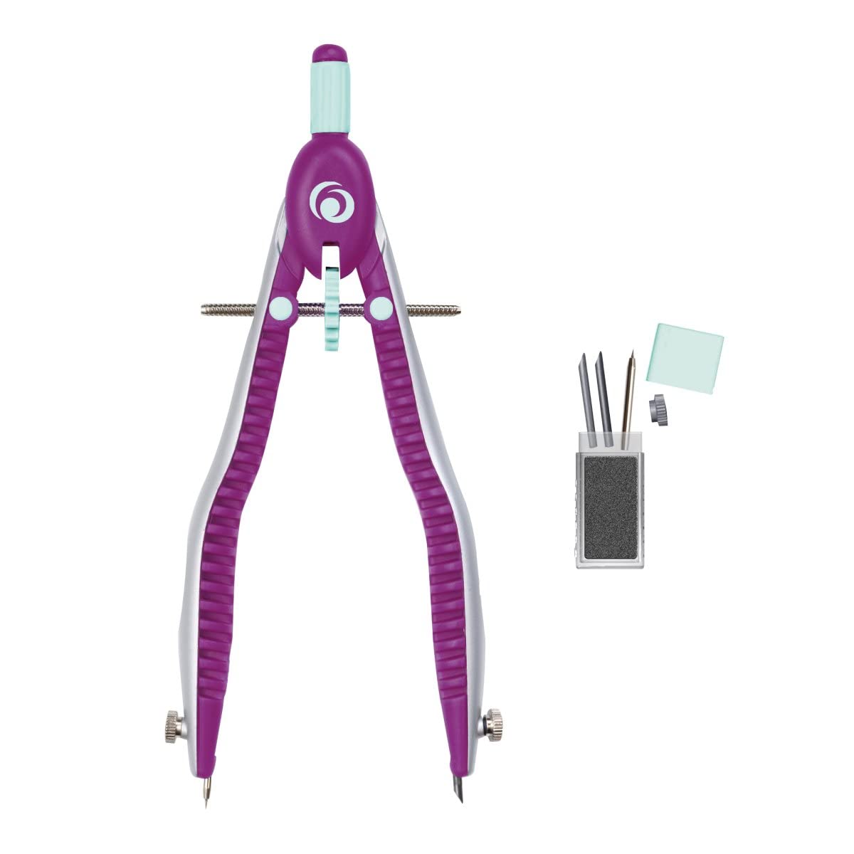 herlitz-schnellverstellzirkel-rosa-minze-bis-170-mm-mit-minenb-chse image 2