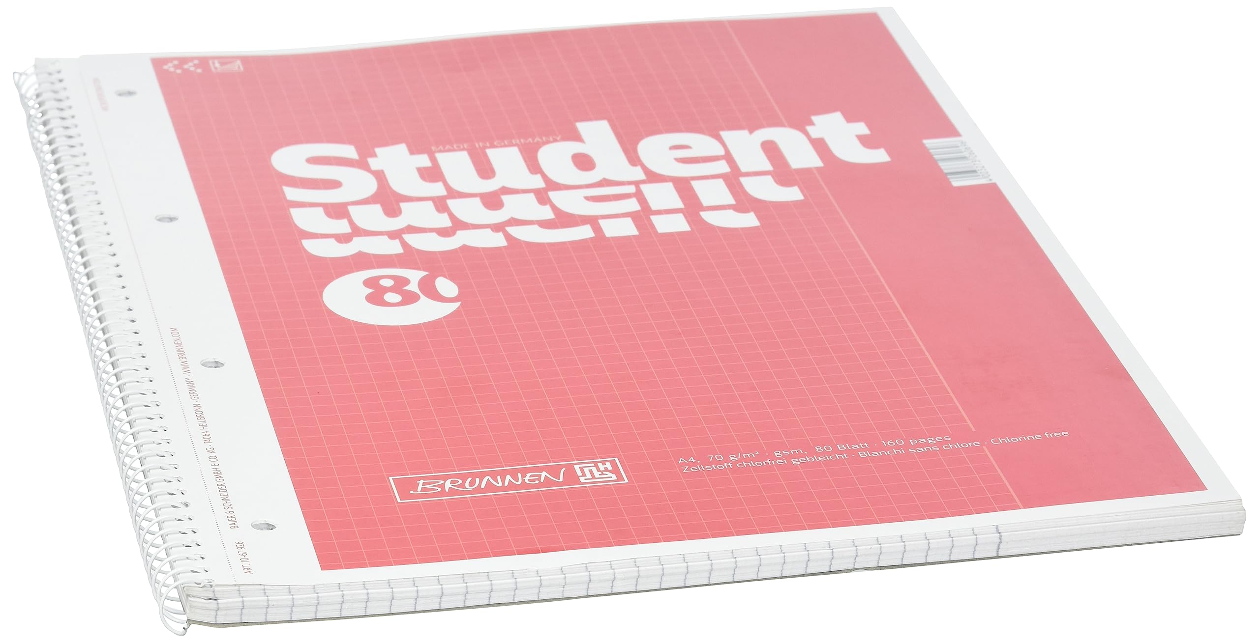 brunnen-collegeblock-student-a4-lineatur-26-80-blatt-rot image 3