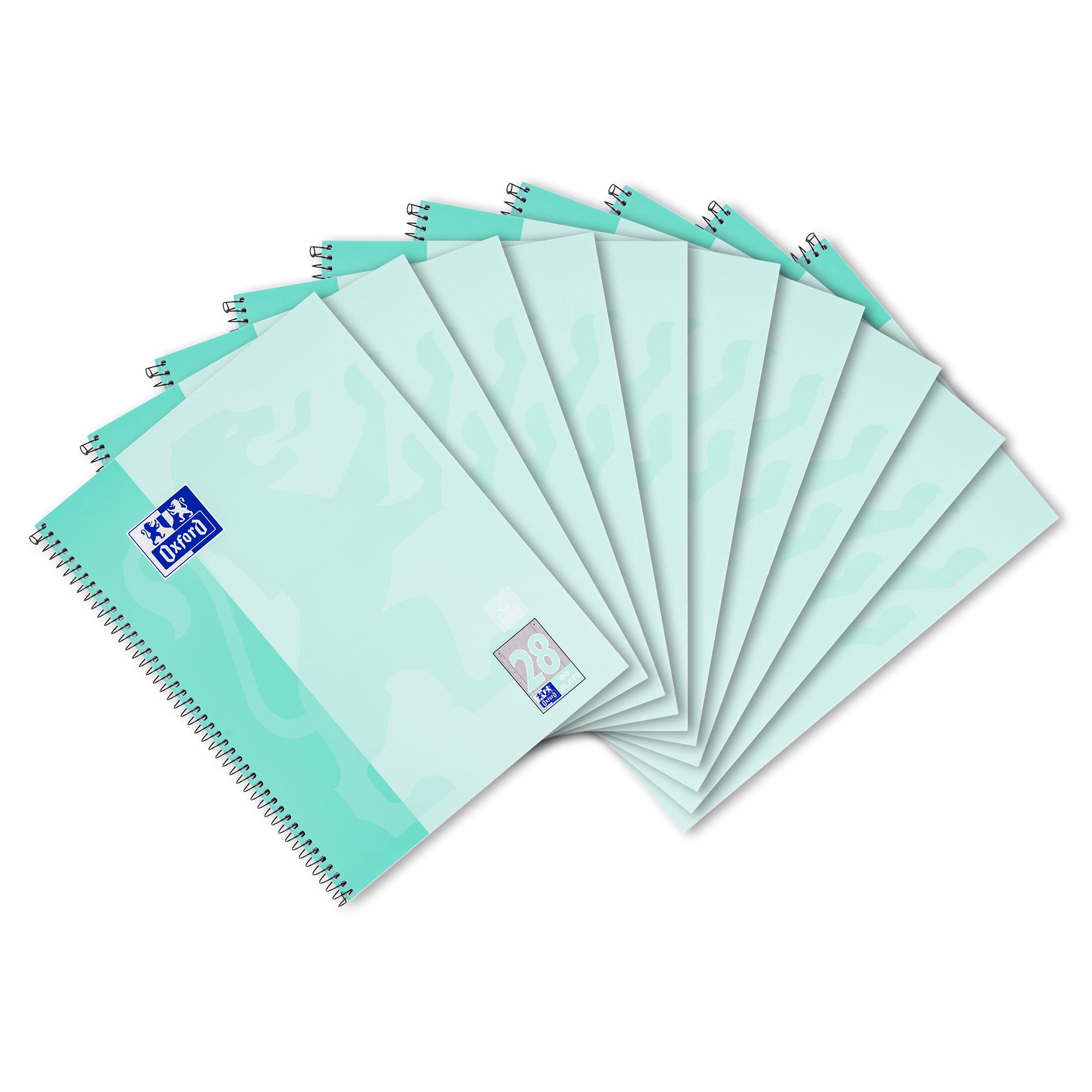 oxford-collegeblock-a4-kariert-lineatur-28-mint-10er-pack-80-blatt image 1