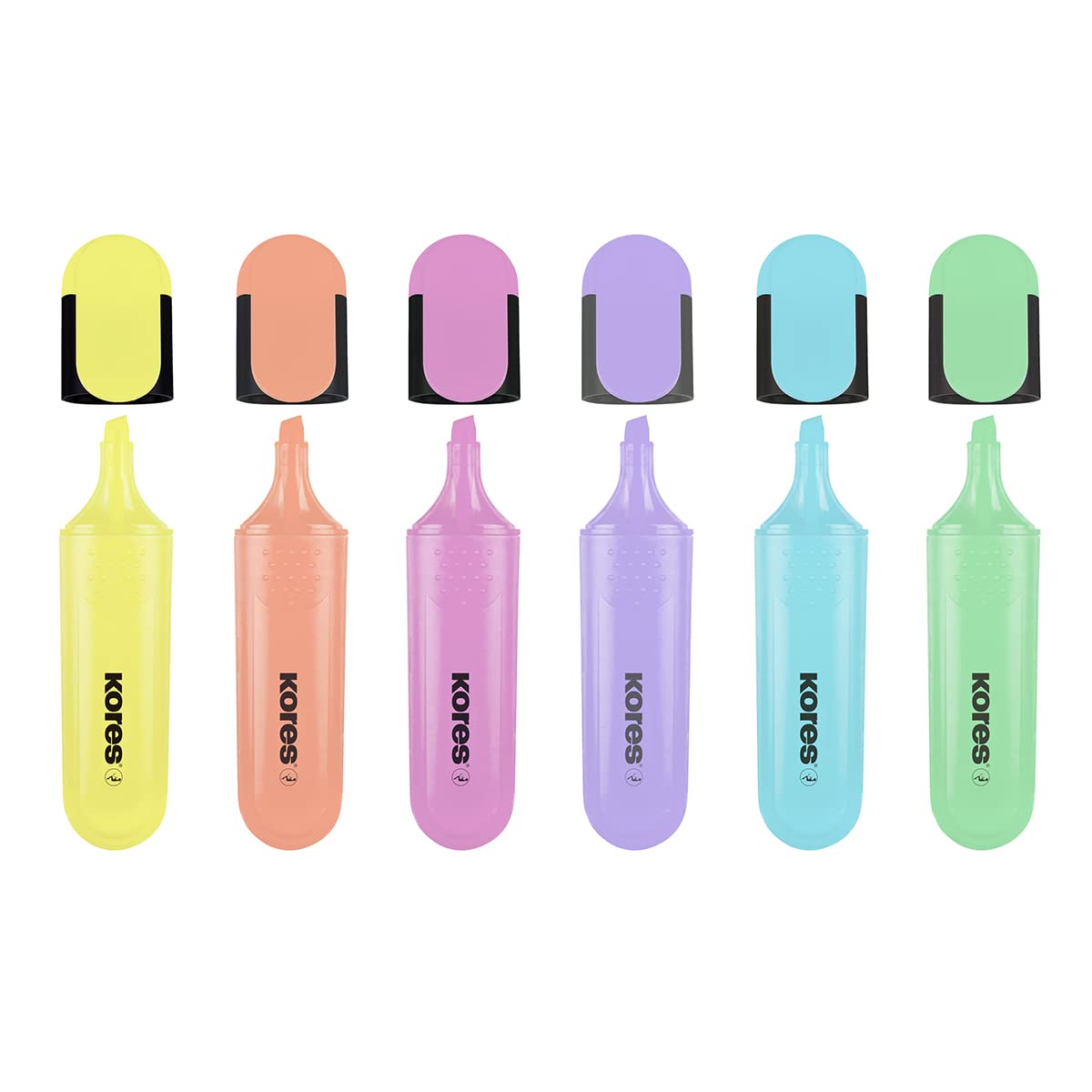 kores-bright-liner-textmarker-keilspitze-6er-set-pastell-tm36166 image 2
