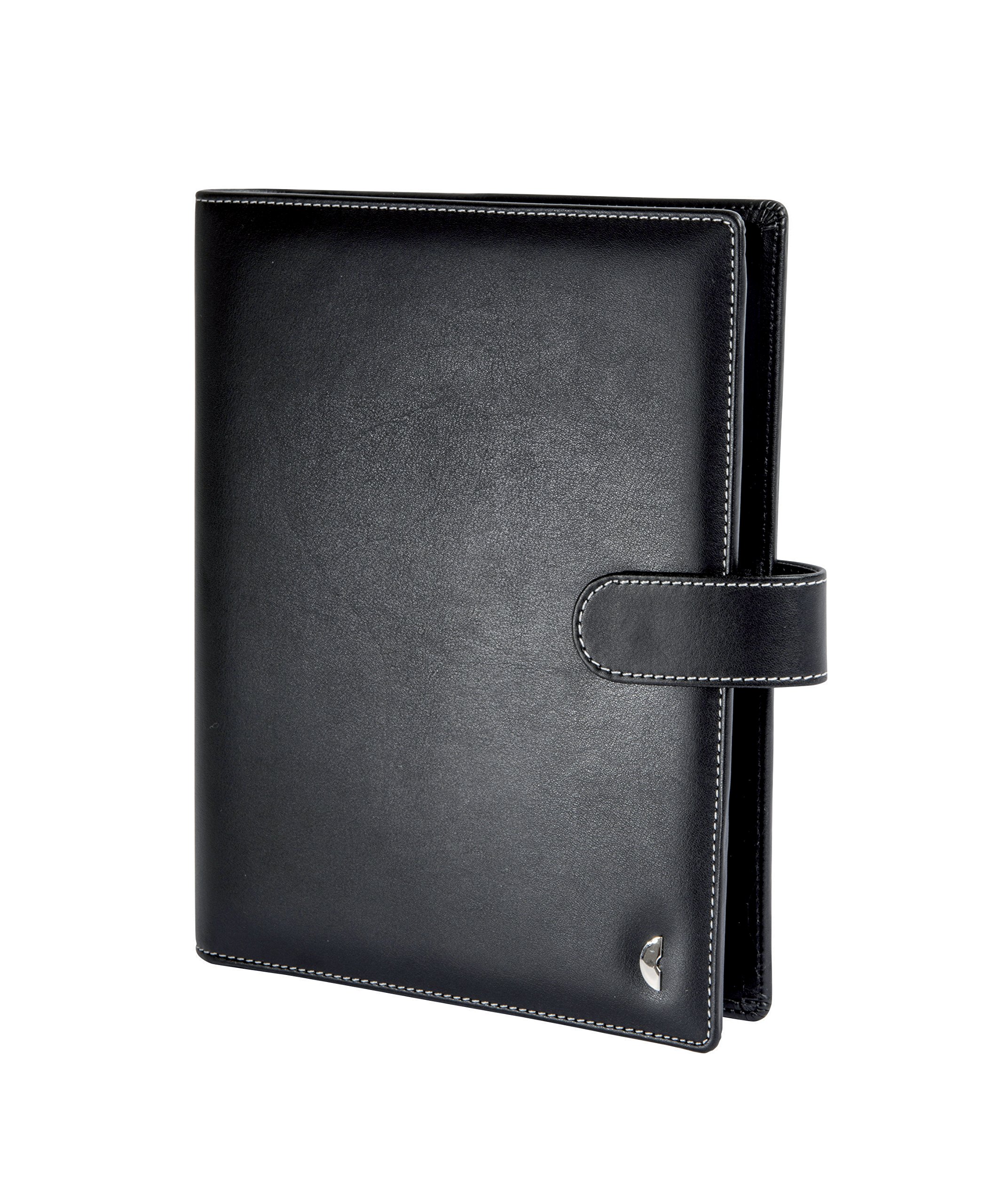 chronoplan-50107-terminplaner-organizer-a5-kunstleder-schwarz-ohne-kalendarium image 1