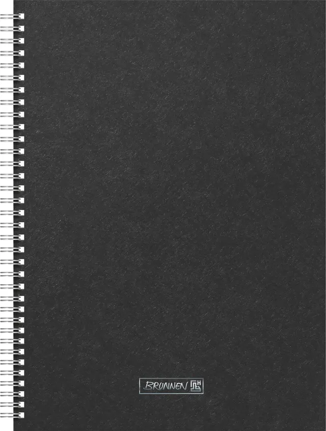 brunnen-premium-wire-notizbuch-a4-punktiert-192-seiten-schwarz image 1