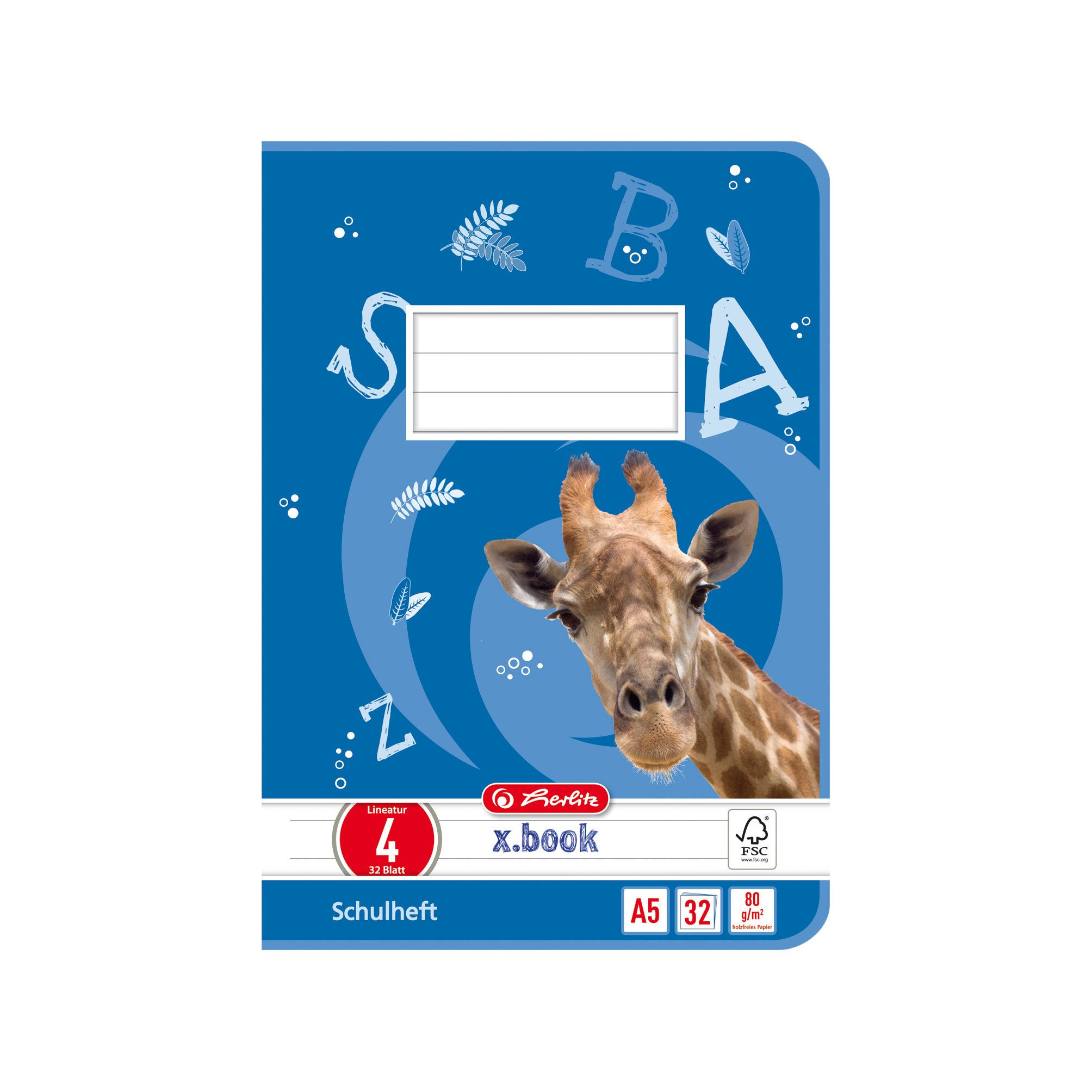 herlitz-x-book-schulheft-a5-lin-4-liniert-5er-pack image 1