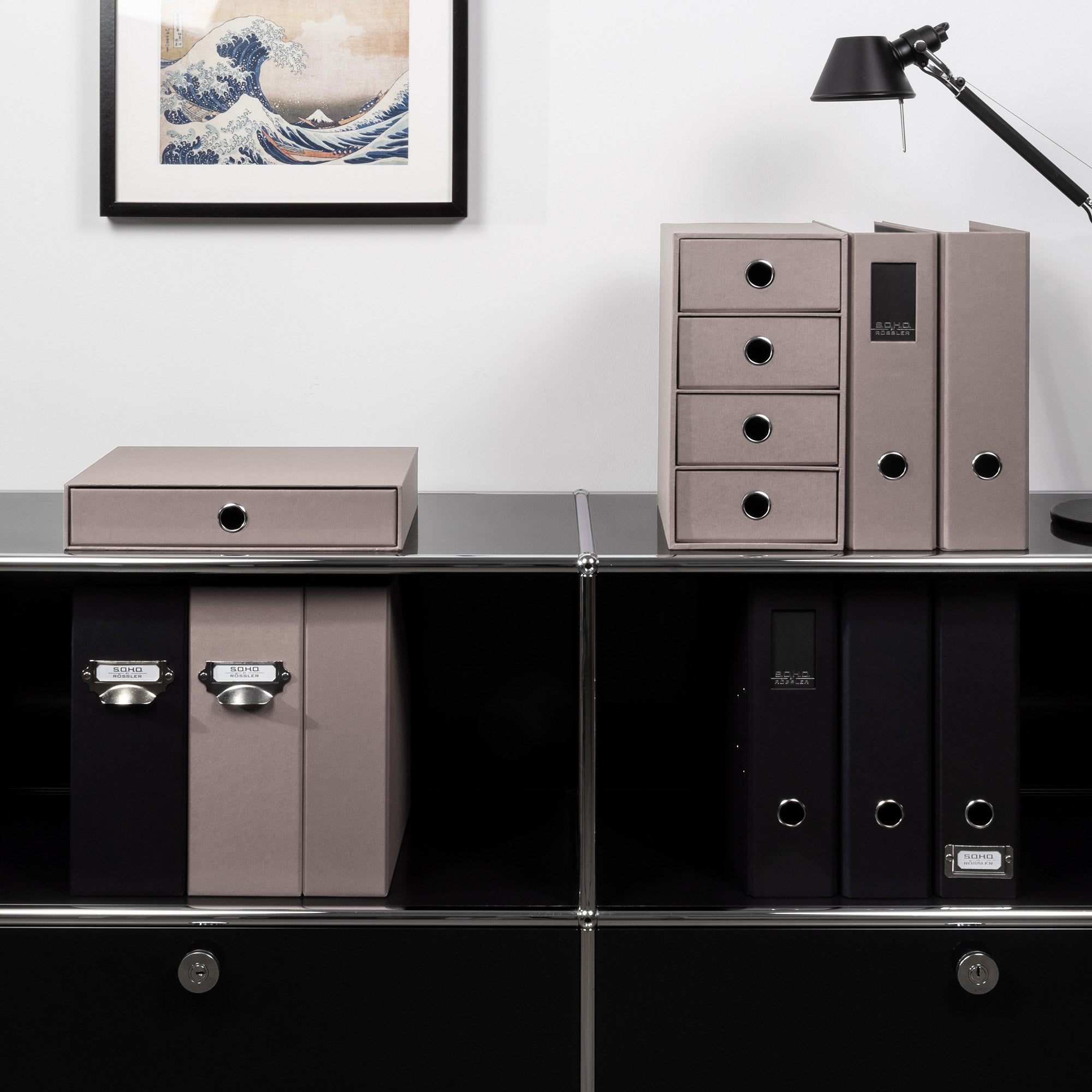 r-ssler-s-o-h-o-schubladenbox-a4-querformat-1-fach-taupe image 6