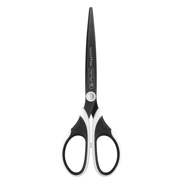 herlitz-schere-f-r-linksh-nder-my-pen-18-cm-schwarz-wei image 1