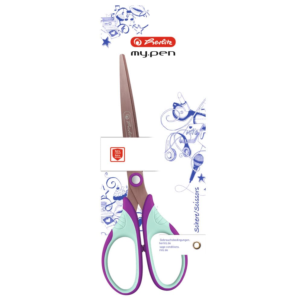 herlitz-schere-my-pen-lila-mint-mit-titannitrid-beschichtung image 4