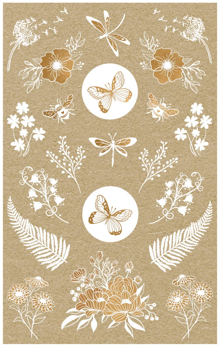 avery-zweckform-z-design-kraftpapier-sticker-blumen-42-st-ck-57124 image 1