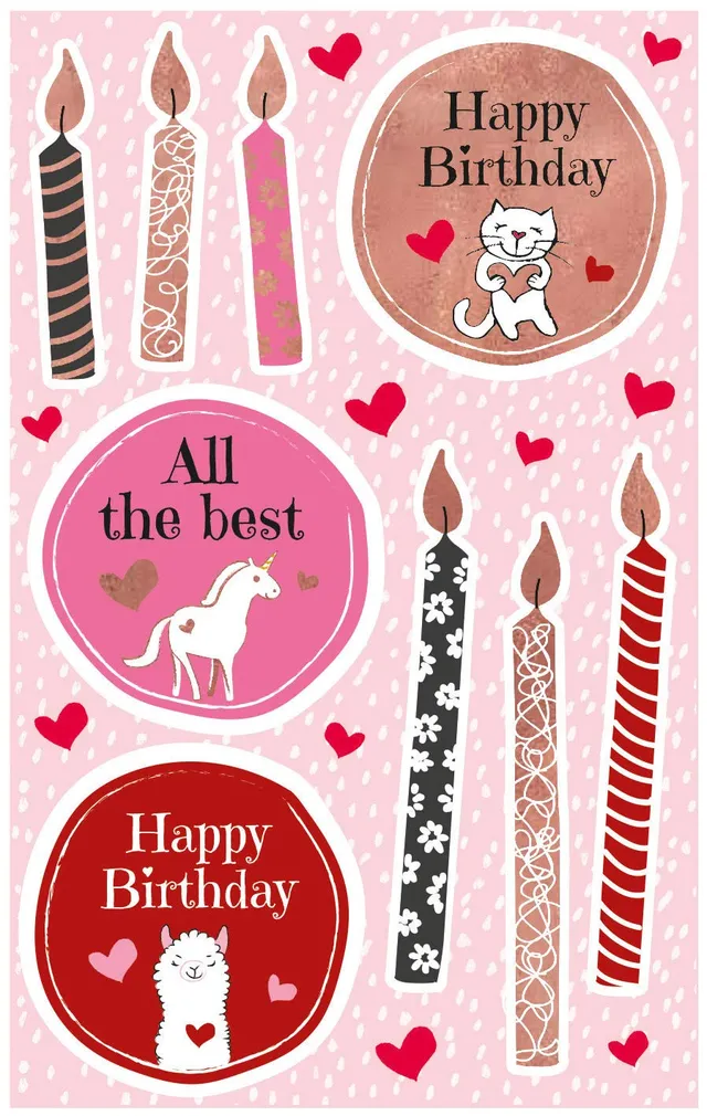 avery-zweckform-57076-z-design-deko-sticker-happy-birthday-19-aufkleber-mit-gold image 1