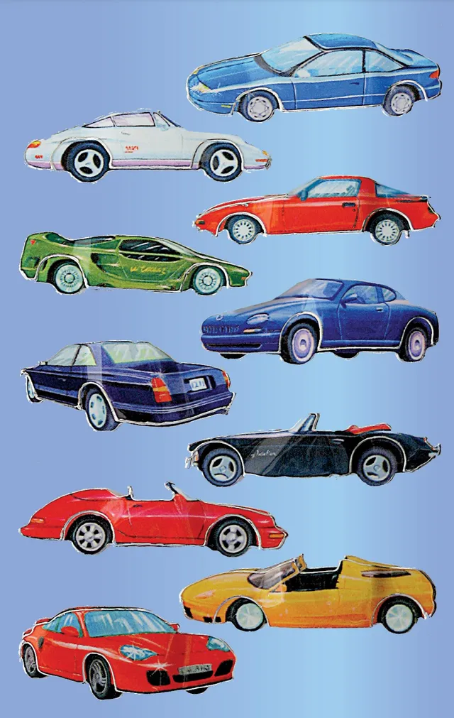 avery-zweckform-z-design-kinder-sticker-sportwagen-3d-10-aufkleber image 1