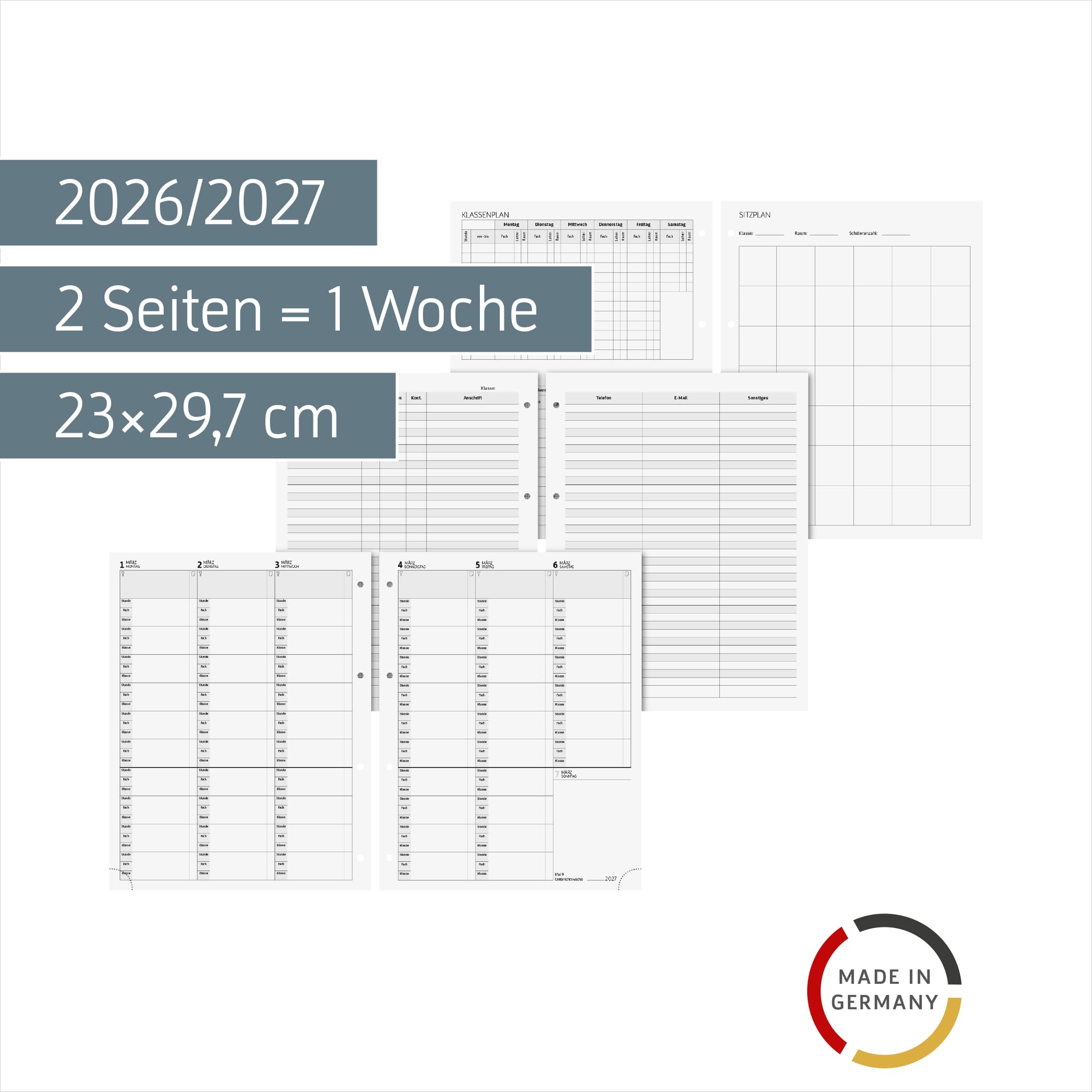 brunnen-wochen-ersatzkalendarium-2026-2027-230-x-297-mm-2-seiten-1-woche-4-fach- image 2