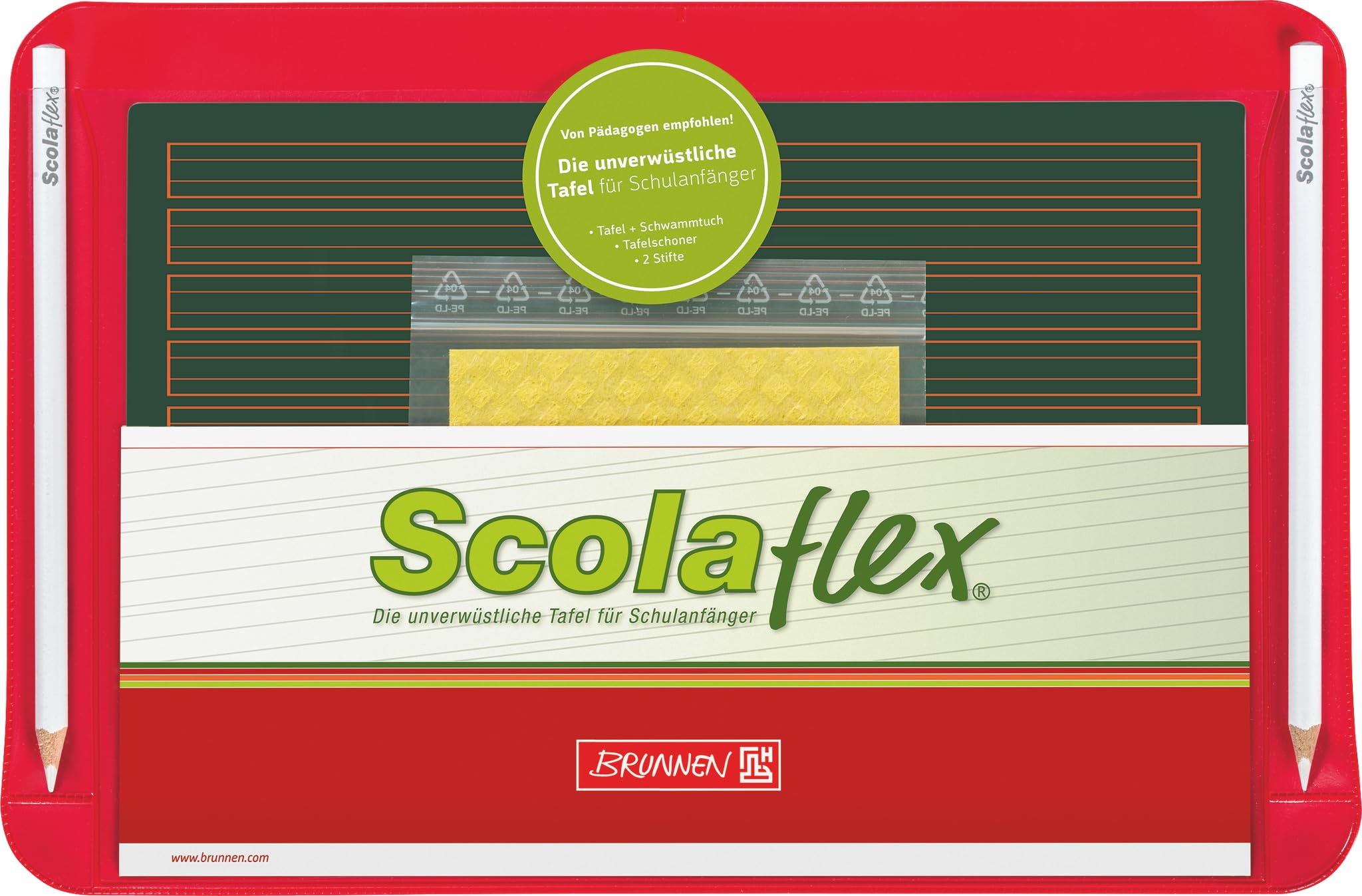 brunnen-scolaflex-schreibtafel-set-l1-265-x-180-mm image 1