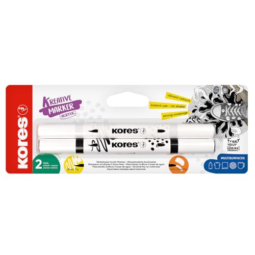 kores-kreative-marker-acryl-duo-tip-schwarz-wei-2-st-ck image 5