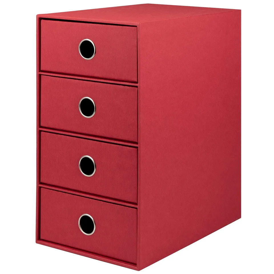 r-ssler-s-o-h-o-schubladenbox-a5-din-lang-4-f-cher-rot image 1