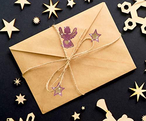 avery-zweckform-z-design-52296-weihnachtsaufkleber-engel-sterne-ros-gold-1-bogen image 6