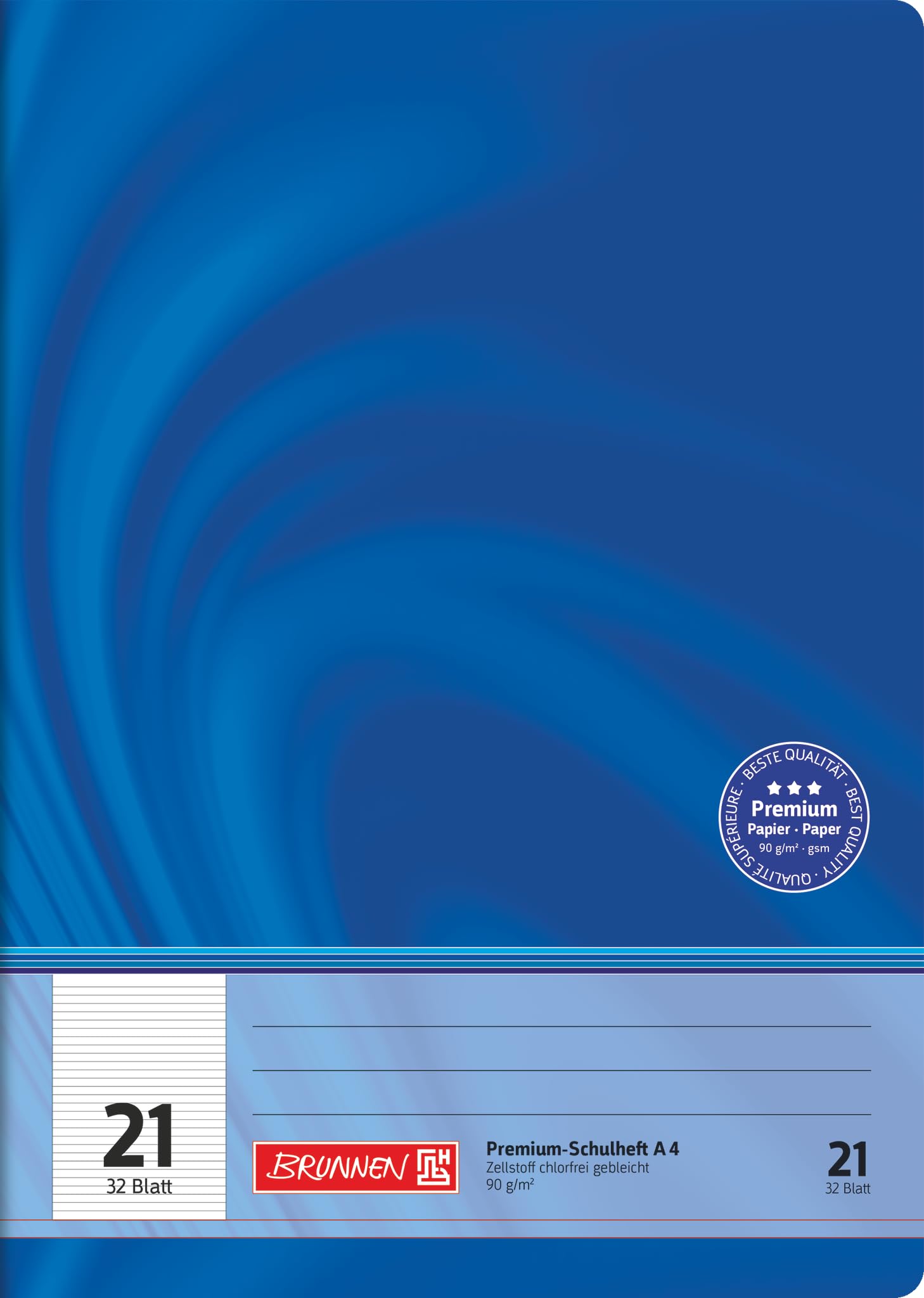 brunnen-premium-schulheft-a4-lineatur-21-liniert-doppelheft-32-blatt image 1