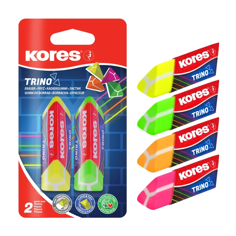 kores-trino-dreikant-radierer-pvc-60-x-20-x-18-mm-neon-2-st-ck image 1
