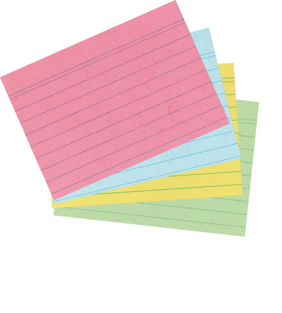 herlitz-karteikarten-din-a7-liniert-farbig-sortiert-200-st-ck image 1