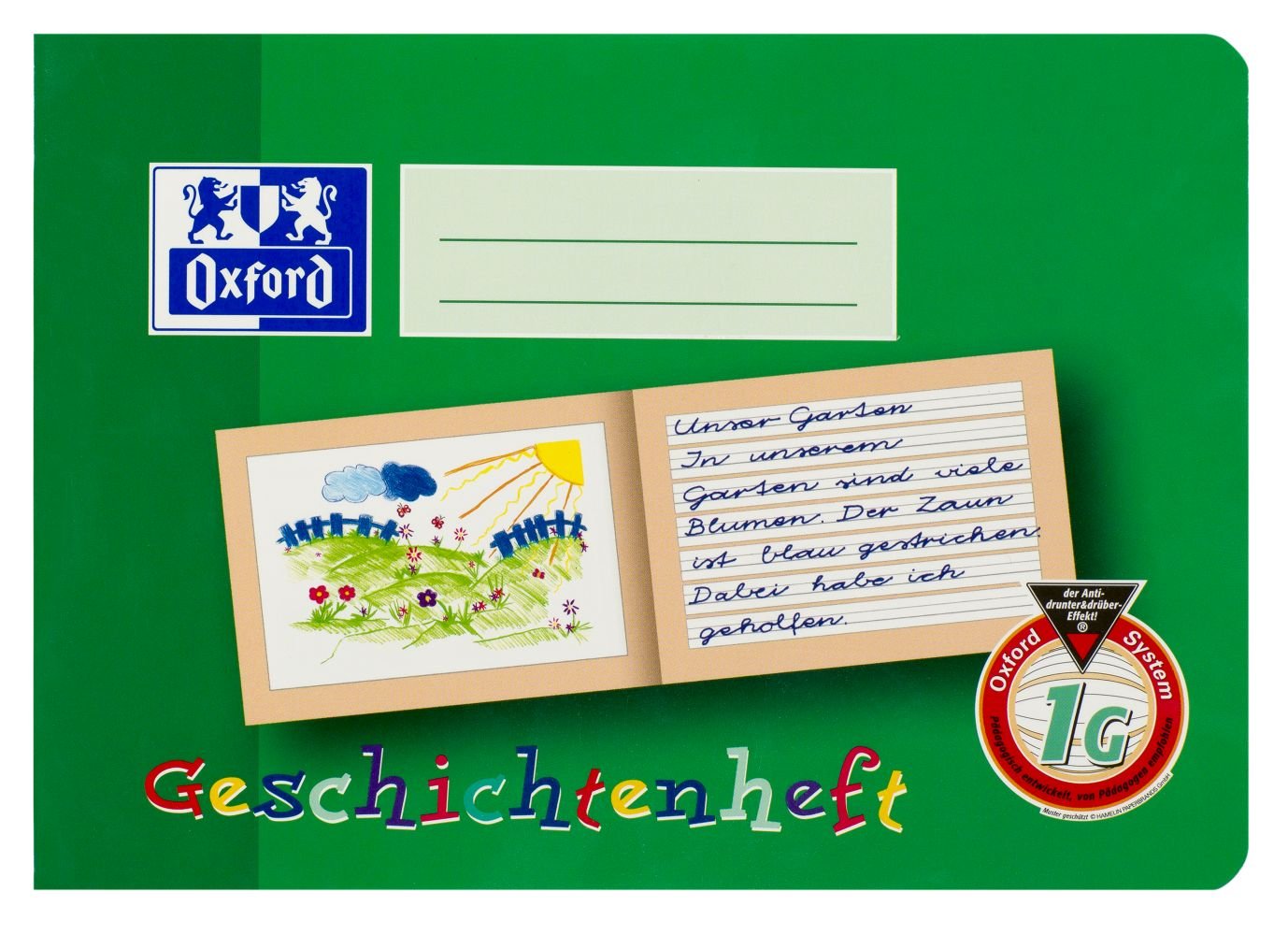 oxford-geschichtenheft-a5-quer-lineatur-1g-1-klasse-10-st-ck-gr-n image 1
