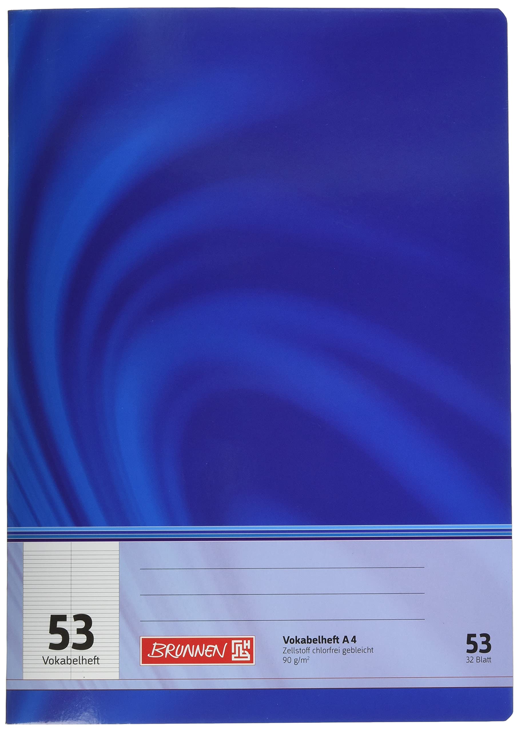 brunnen-104349502-vokabelheft-a4-premium-32-blatt-liniert-mit-teilungslinie image 1