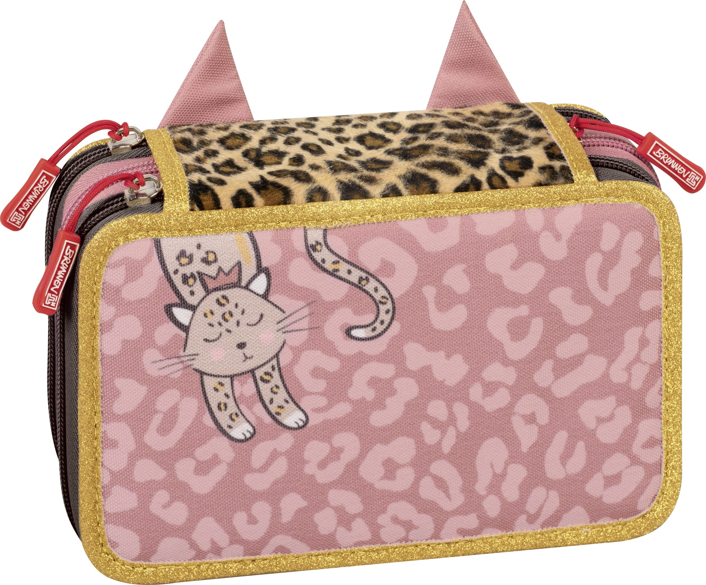brunnen-sch-ler-etui-s-maepp-sweet-wild-cat-19-5-x-13-5-x-7-cm-3-rei-verschl-sse image 2