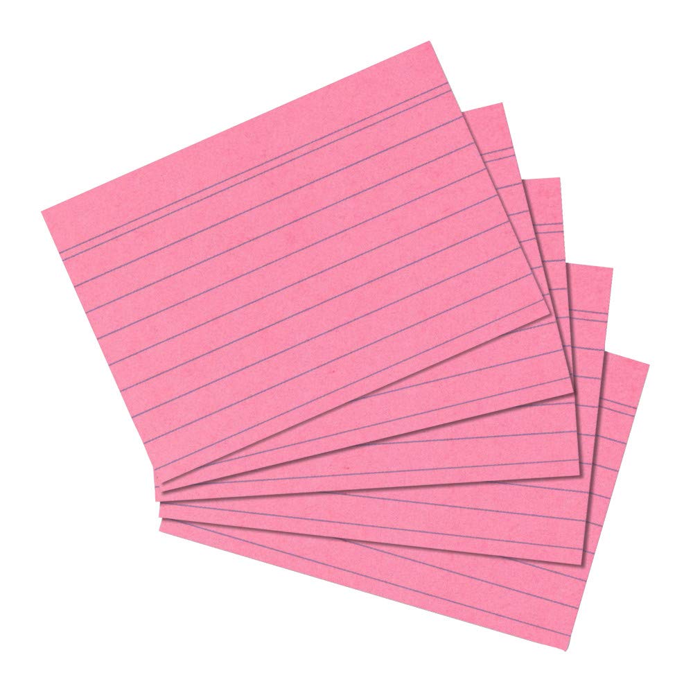 herlitz-karteikarten-a5-21-x-14-9-cm-liniert-rosa-4-x-100-st-ck image 1