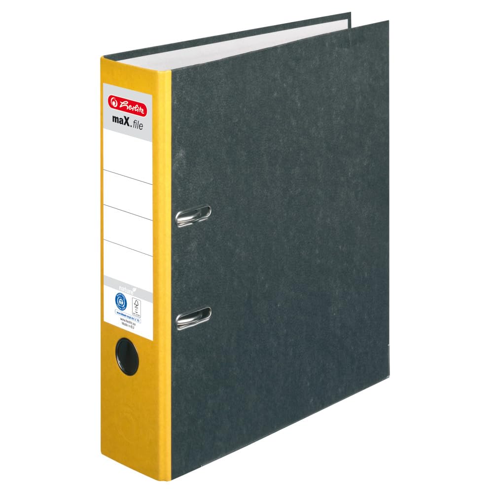herlitz-ordner-a4-max-file-nature-8-cm-wolkenmarmor-gelb-20-st-ck image 1