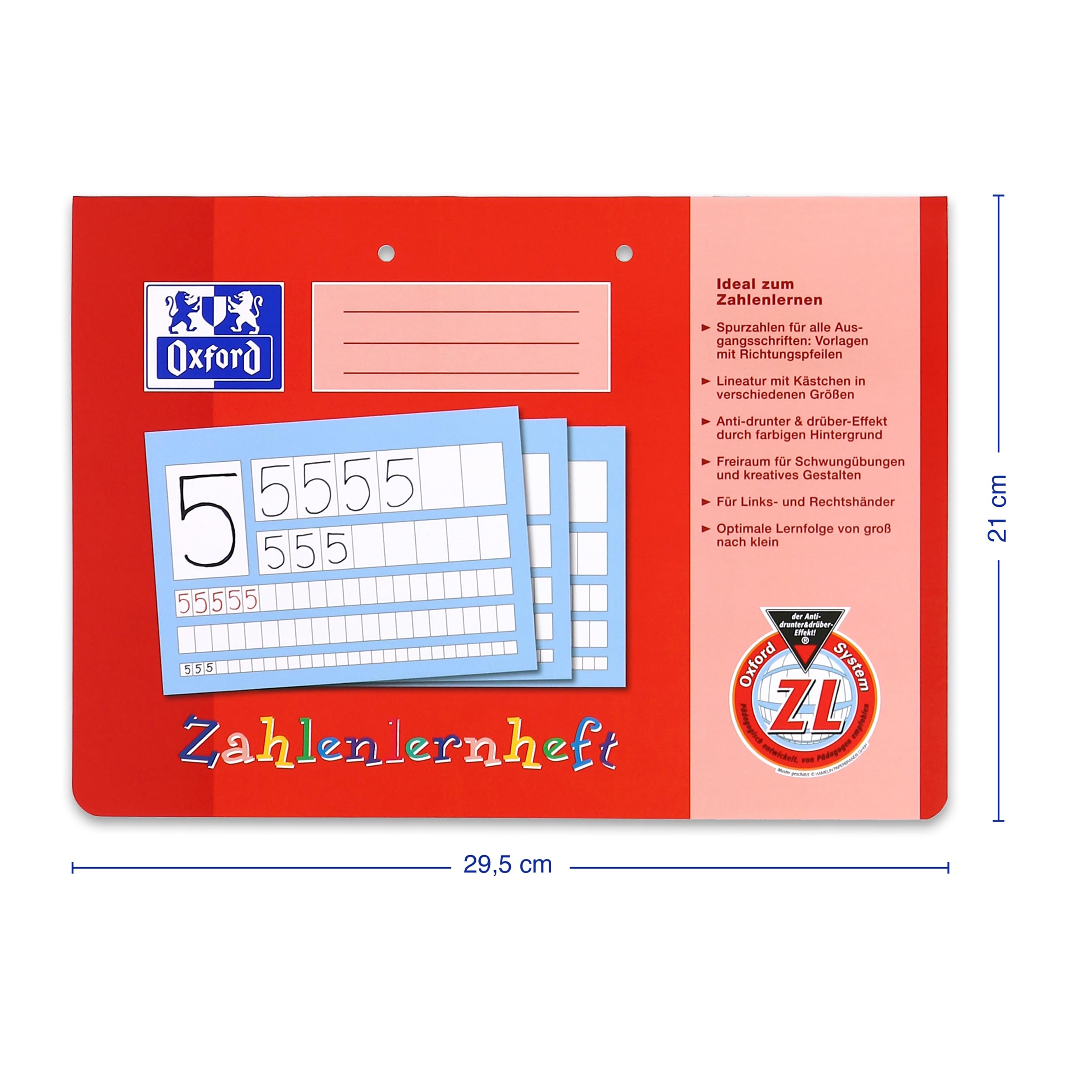 oxford-zahlenlernheft-a4-quer-lineatur-zl-1-klasse-rot-10-st-ck image 3