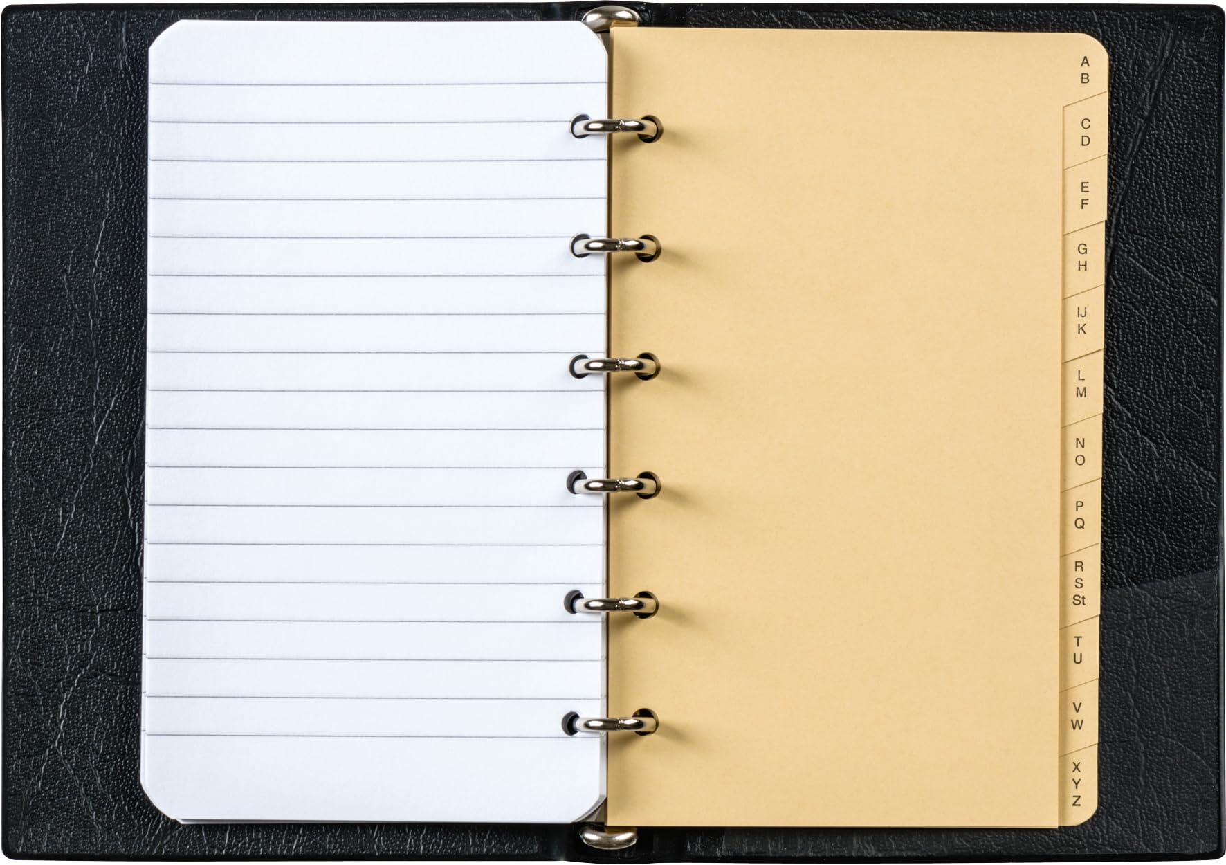 brunnen-fact-ringbuch-a7-schwarz-6-ringe-inkl-50-blatt-liniert image 3