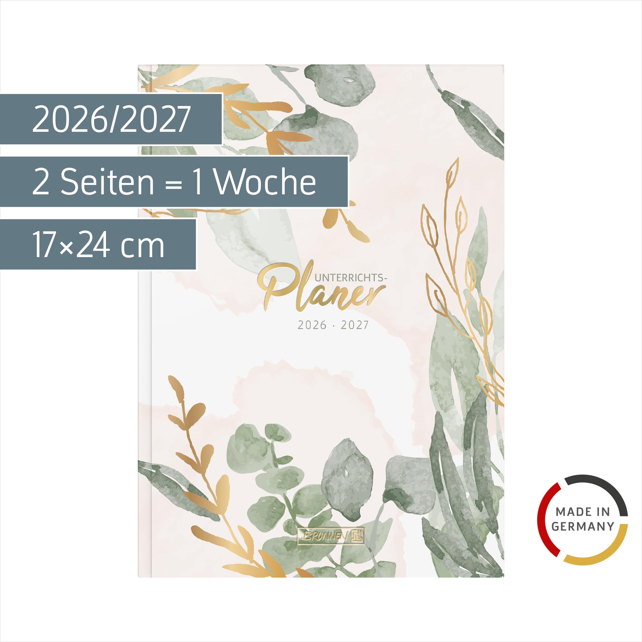 brunnen-termin-unterrichtsplaner-2026-2027-bloom-a5-papier-hardcover-2-seiten-1- image 2
