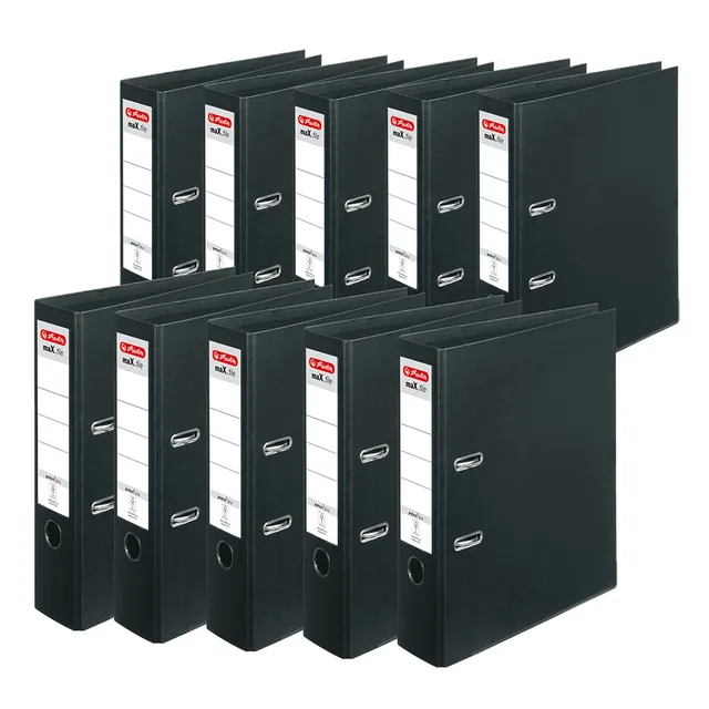 herlitz-ordner-a4-max-file-protect-8-cm-schwarz-10-st-ck image 1