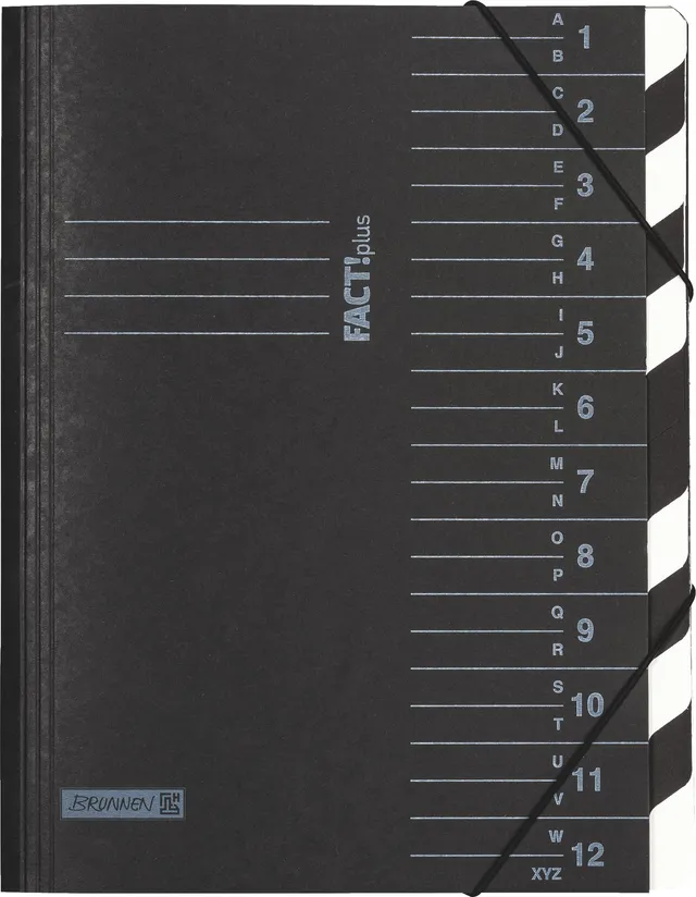 brunnen-ordnungsmappe-factplus-a4-schwarz-12-f-cher image 1