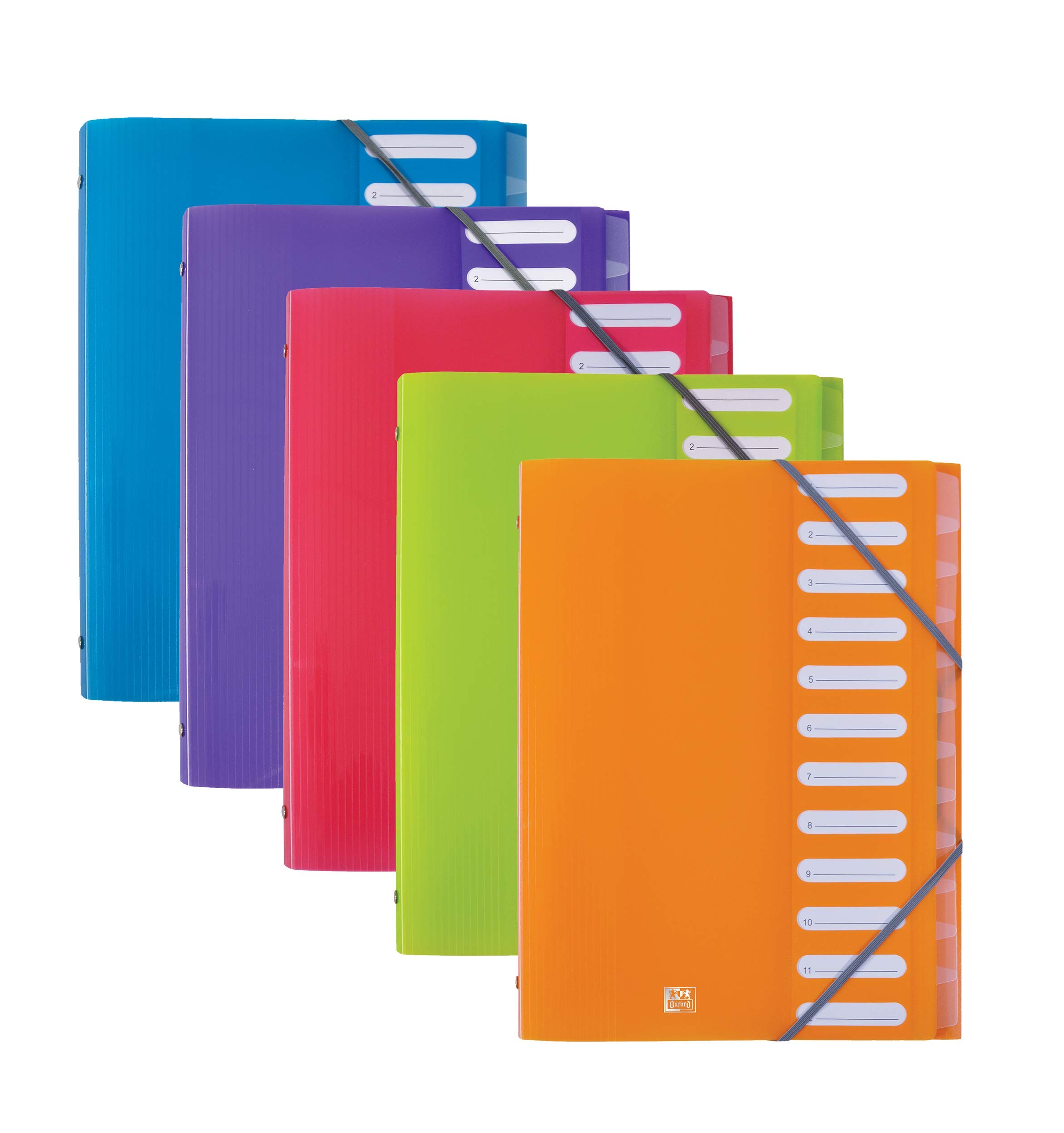 oxford-ordnungsmappe-a4-12-f-cher-pp-5-farbig-sortiert-12er-pack image 1