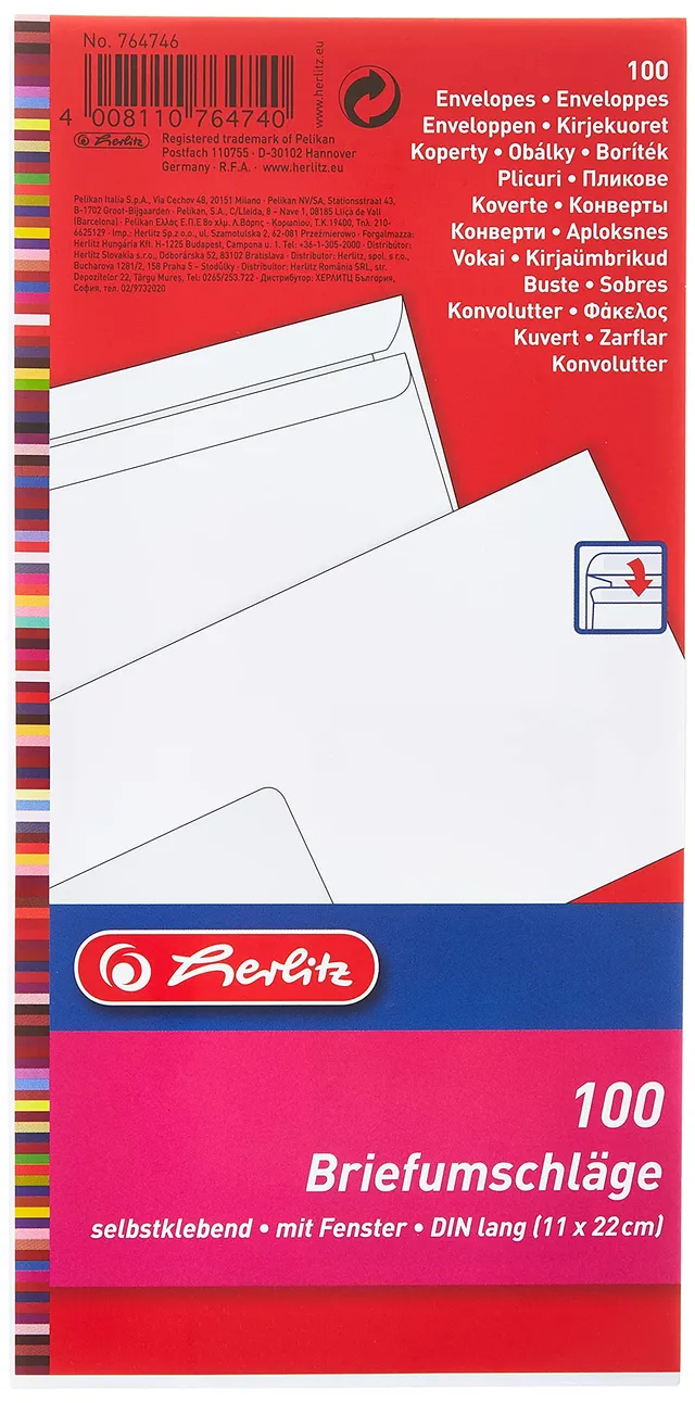 herlitz-briefumschl-ge-din-lang-wei-selbstklebend-mit-fenster-100-st-ck image 1