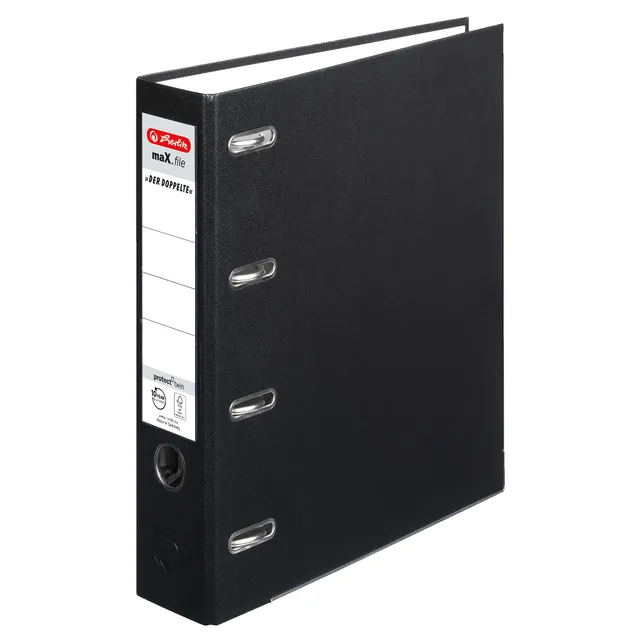 herlitz-max-file-protect-doppelordner-a4-7-cm-schwarz-4-ring-10-st-ck image 1