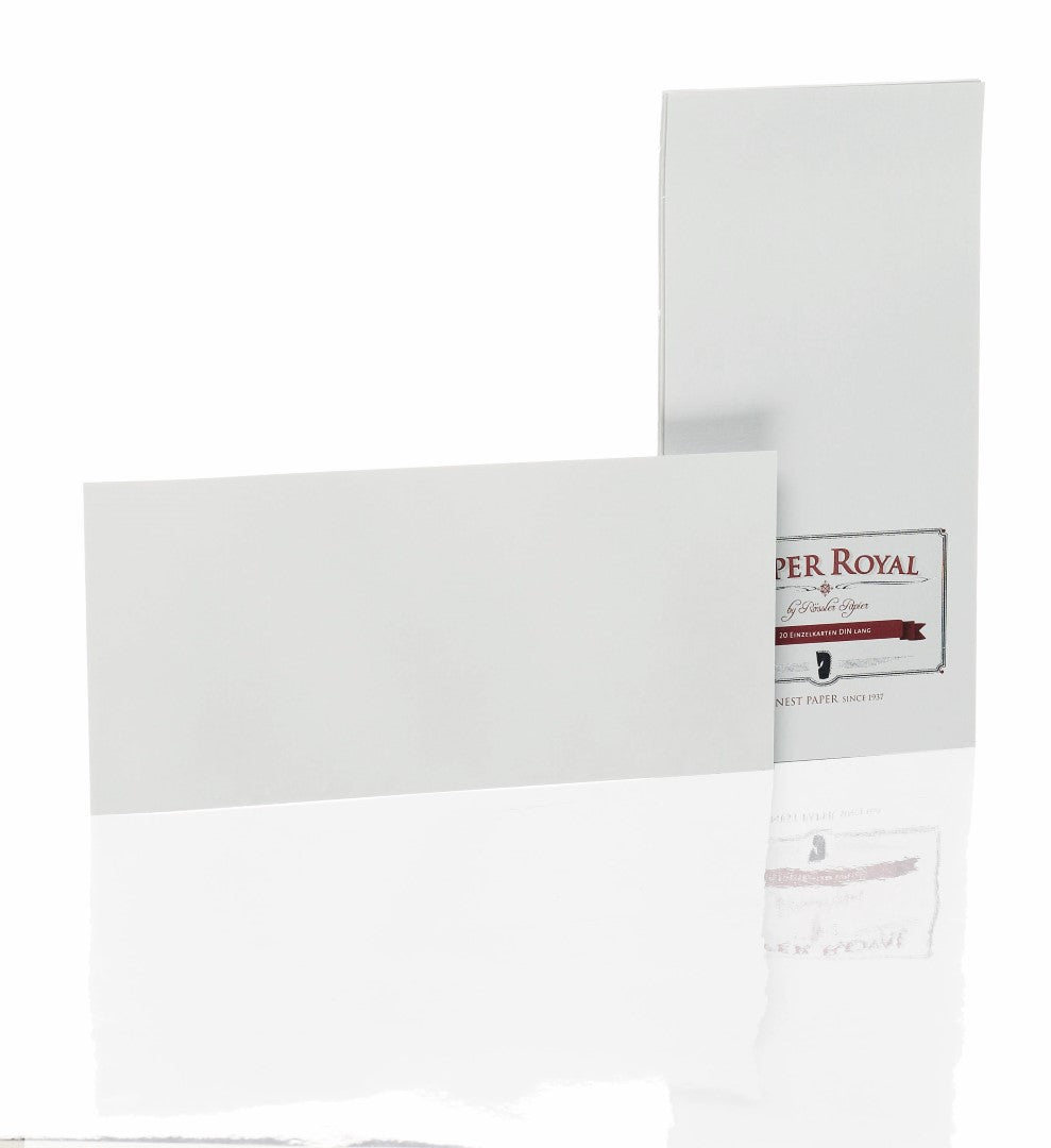r-ssler-paper-royal-karte-gerippt-din-lang-grau-20-st-ck image 1