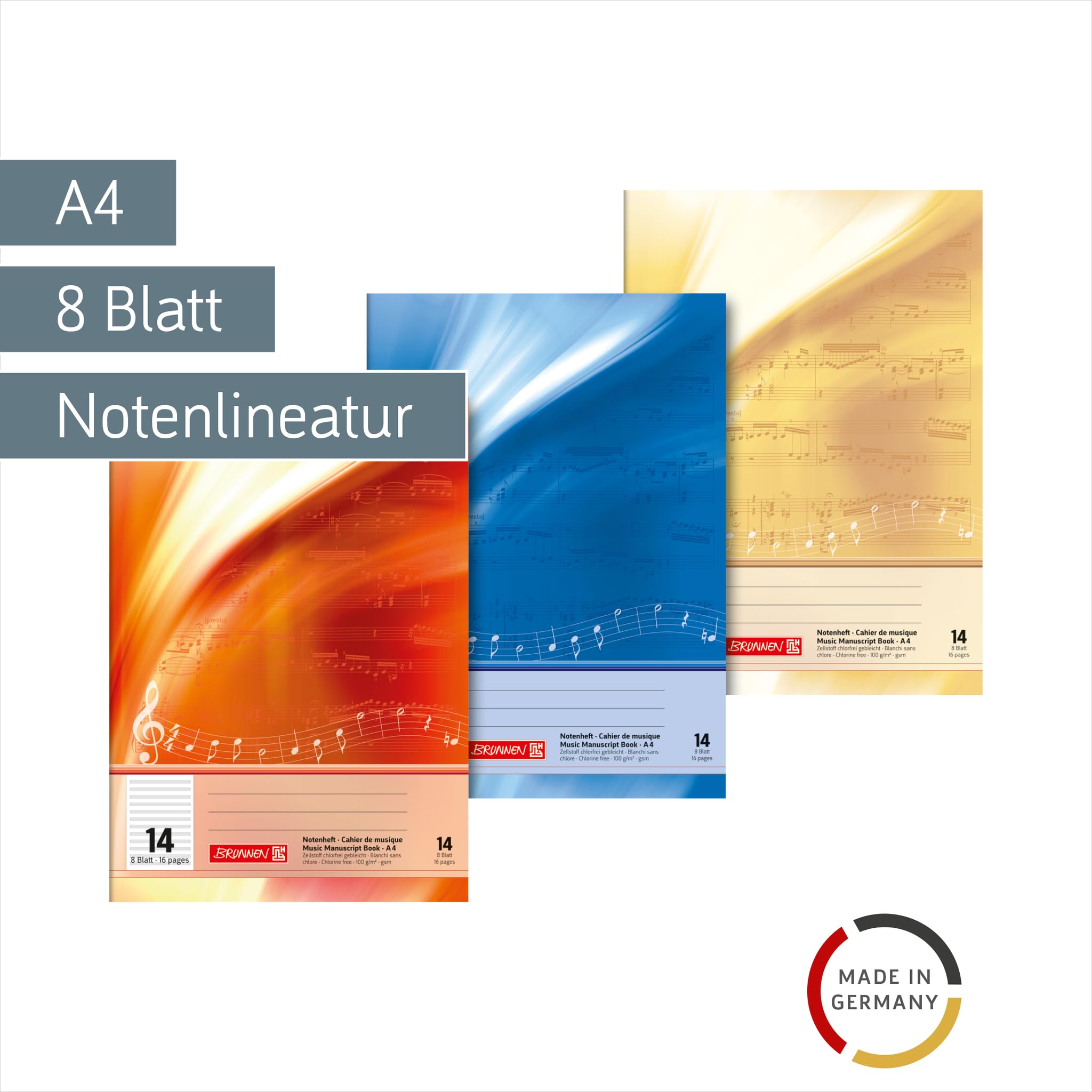 brunnen-1046340-notenheft-a4-lineatur-14-mit-extraseiten image 2