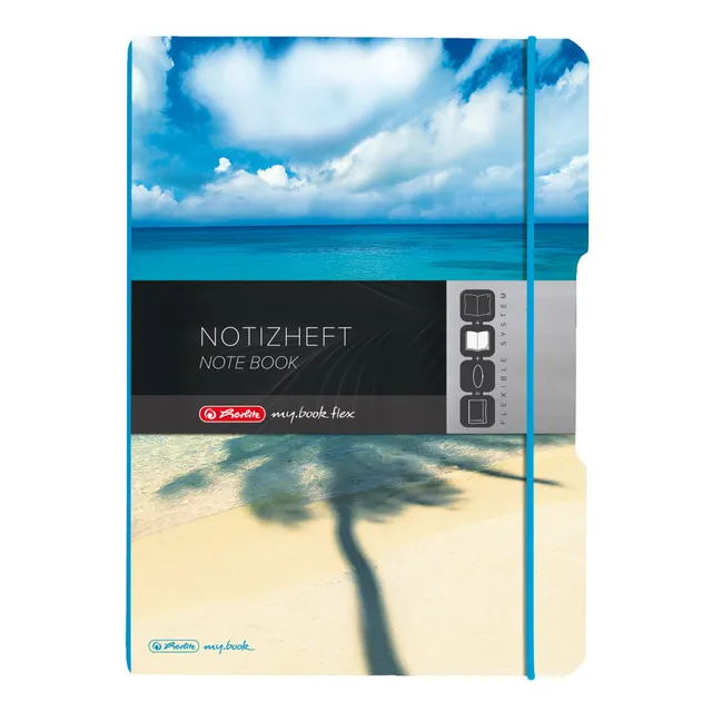herlitz-my-book-flex-notizheft-a4-palme-2x40-blatt-kariert-und-liniert image 1