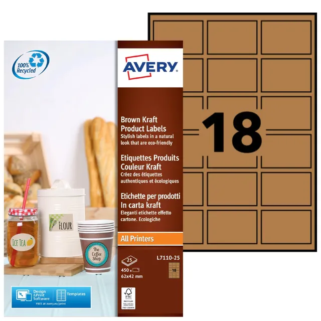 avery-zweckform-l7110-25-kraftpapier-etiketten-62x42-mm-450-st-ck-naturbraun image 1