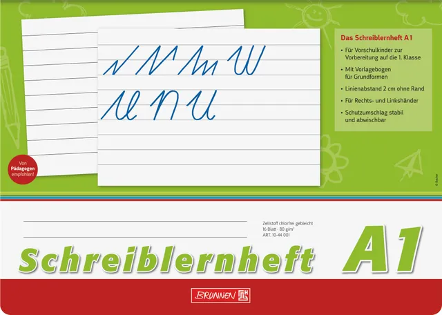 brunnen-schreiblernheft-a1-a4-quer-16-blatt-ohne-rand image 1