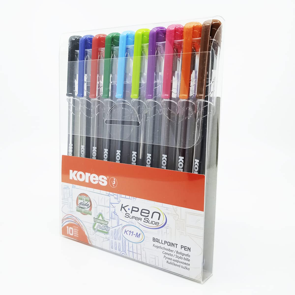 kores-k11-kugelschreiber-farbig-1-0-mm-10er-pack-semi-gel image 2