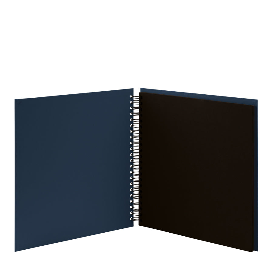 r-ssler-s-o-h-o-spiral-fotoalbum-blanko-31x30-cm-60-schwarze-seiten-navy-blau image 2