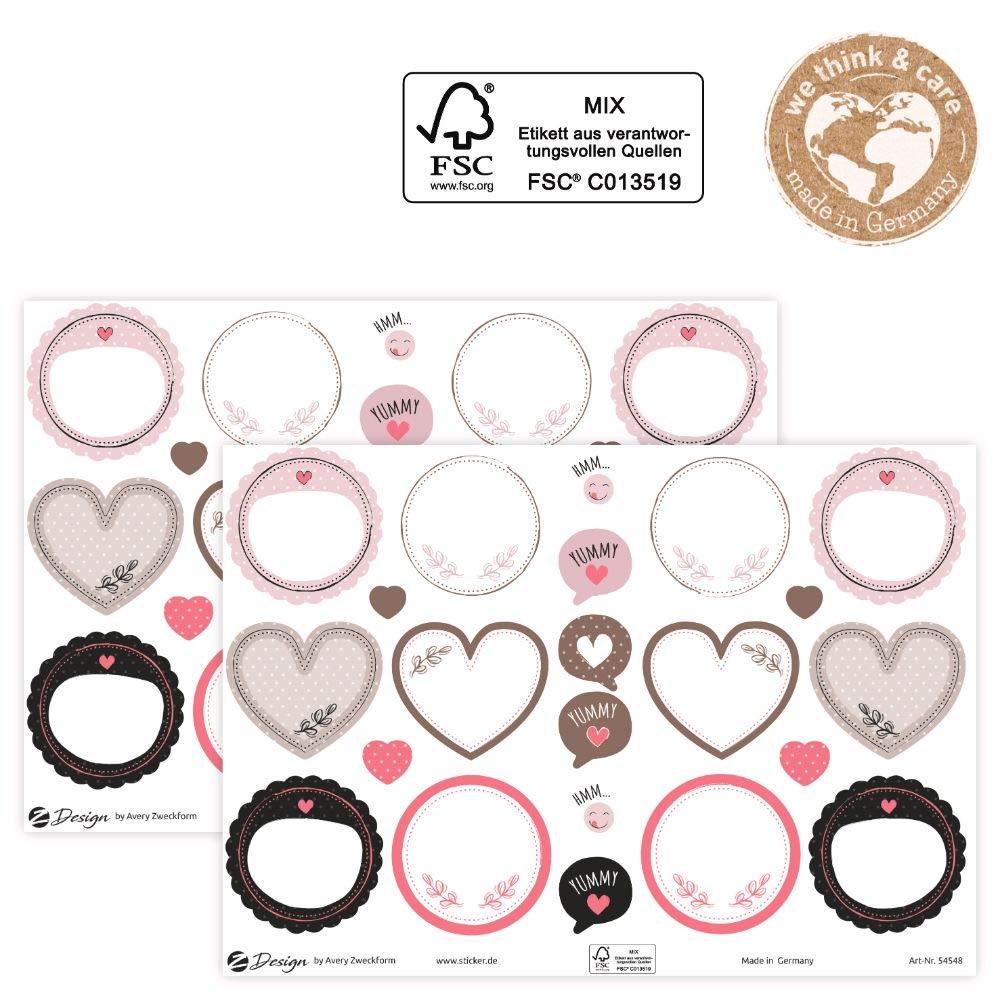 avery-zweckform-54548-marmeladenetiketten-pastell-44-sticker-a5 image 4