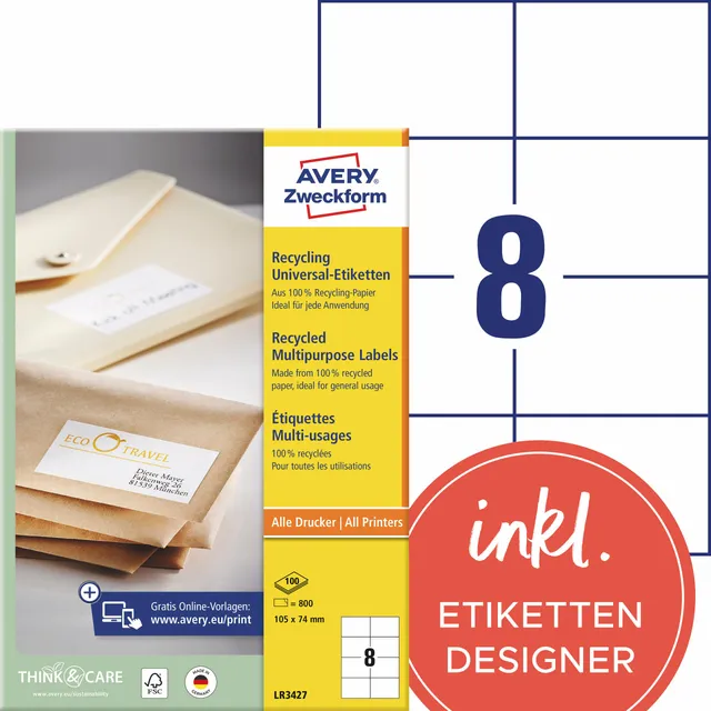 avery-zweckform-lr3427-recycling-etiketten-105-x-74-mm-800-adressaufkleber-natur image 1