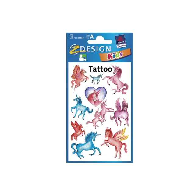 avery-zweckform-z-design-56669-tattoo-kinder-einh-rner-10-st-ck image 1